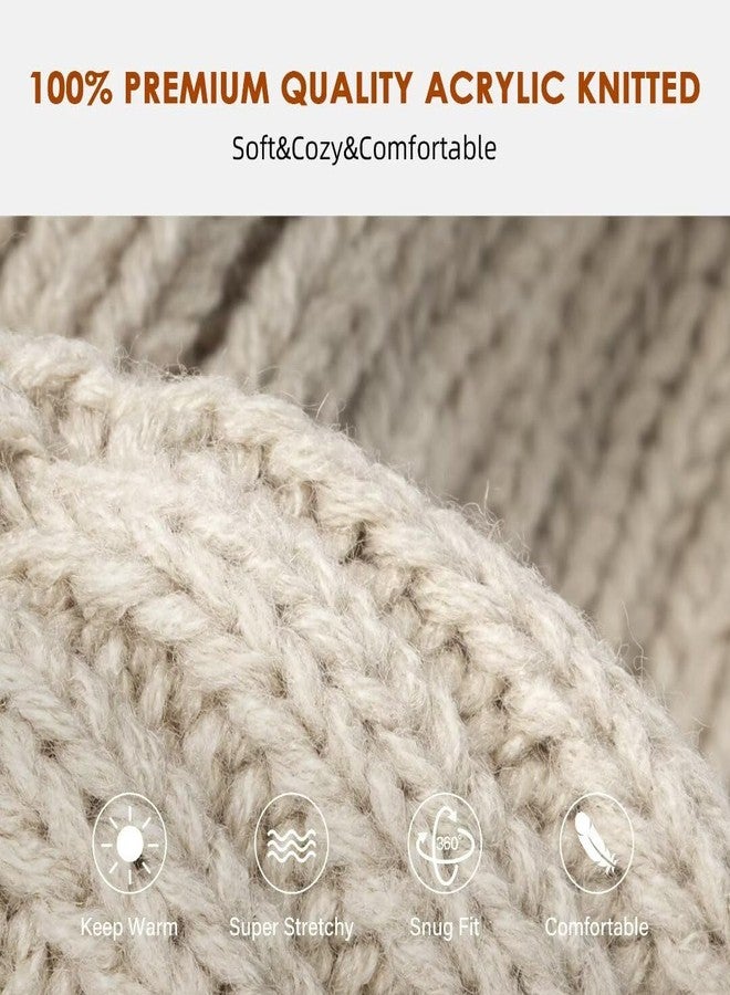 SENPUKI Womens Winter Knitted Beanie Hat 3PCS,Warm Knit Fashionable Caps,Womens Beanie for Fall Cold Weather Color1 - Image 5